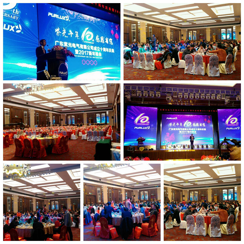 广东紫光电气十周年庆典现场