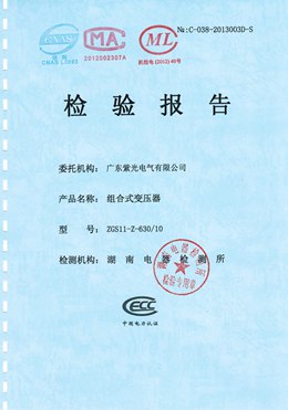 美式箱变型式试验报告